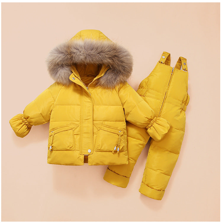 Baby Down Suits, Two-Piece Winter Suits For Boys And Girls