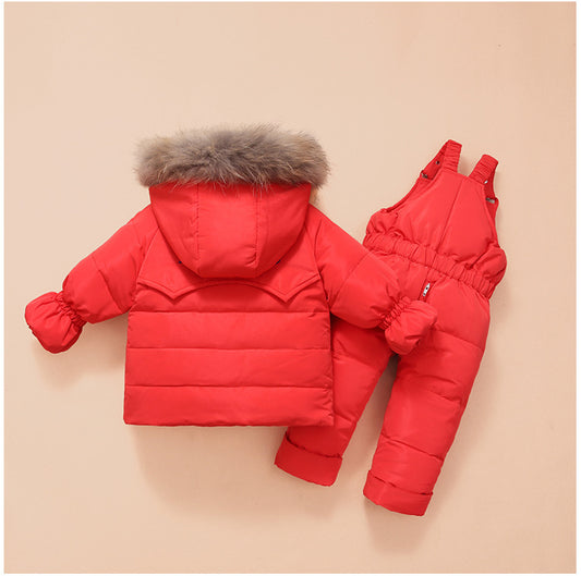 Baby Down Suits, Two-Piece Winter Suits For Boys And Girls
