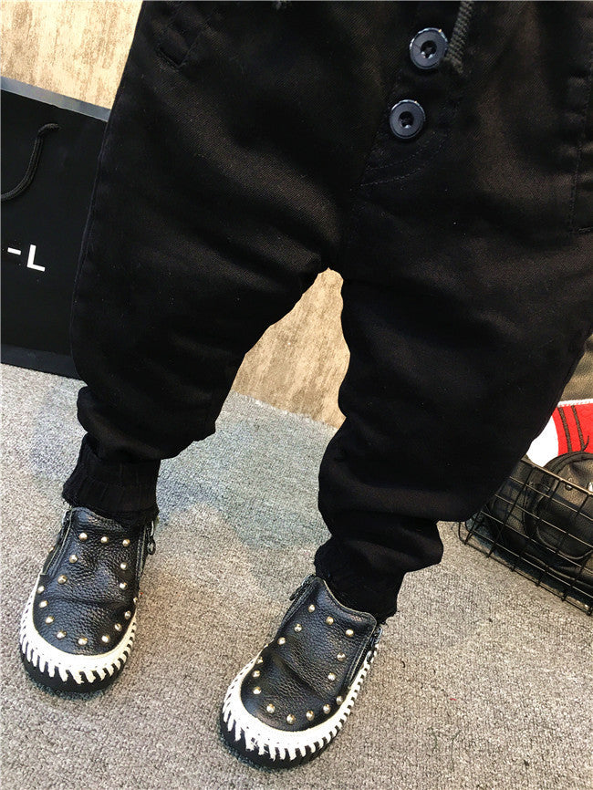 Boys’ Thickened Plus Velvet Jeans – Kids’ Denim