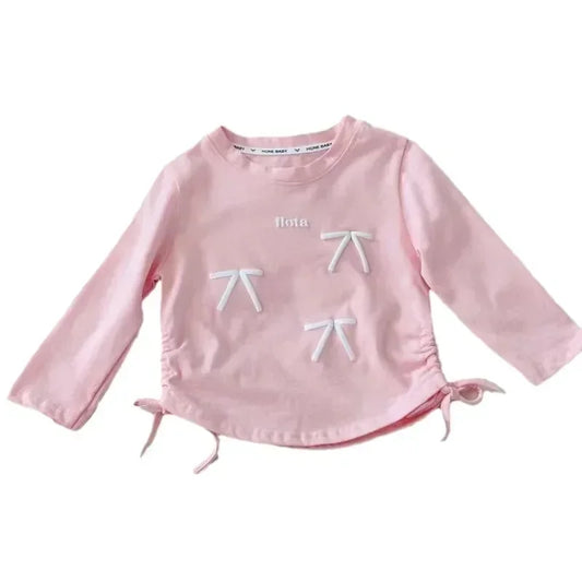 Baby Girls’ Long-Sleeve T-Shirt with Bow