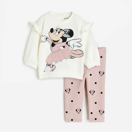 Toddler Girl Cotton Top & Leggings 2-Piece Set – Casual Baby Outfit