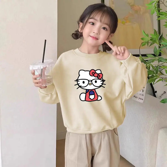 Baby Girls’ Cotton Cartoon Long-Sleeve T-Shirt