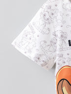 Zweiteiliges Baby-Kleidungsset mit kleinem Steinmuster und Latzhose