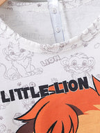 Zweiteiliges Baby-Kleidungsset mit kleinem Steinmuster und Latzhose