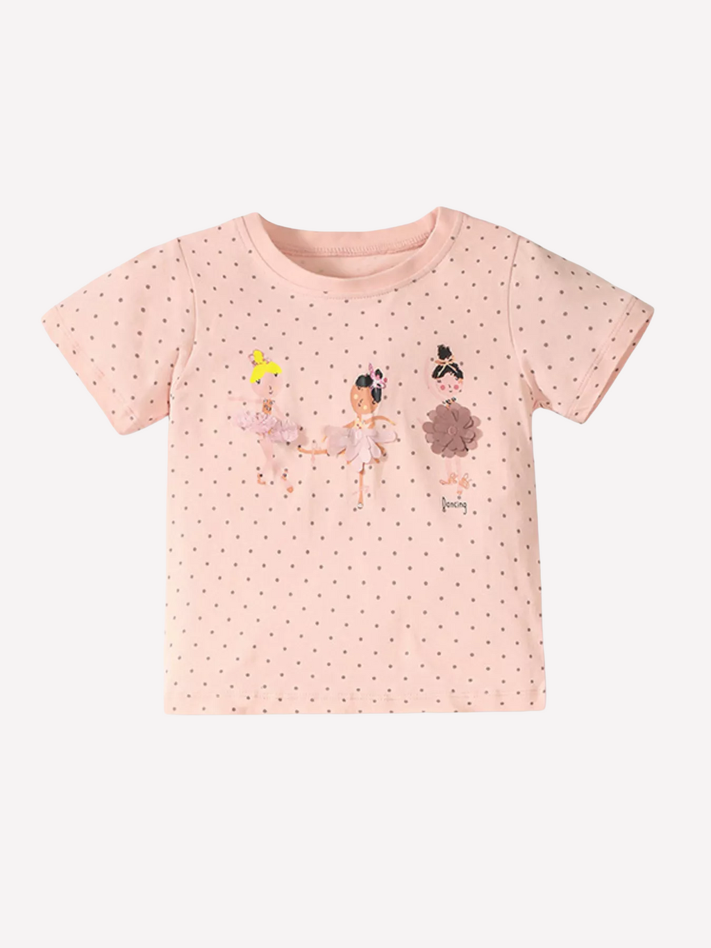 Children's Ballerina Round Neck Top and Pants Set - Kidnor