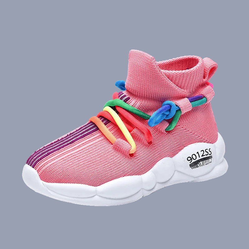 Children's Sports Knitted Breathable Student Casual Shoes