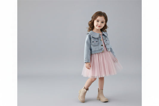 Girl summer denim skirt