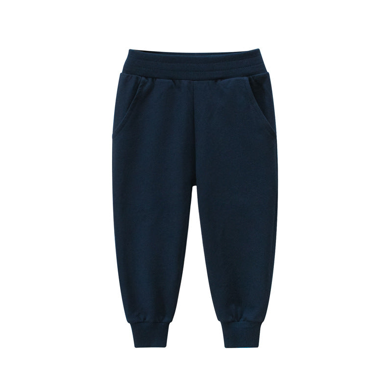 Boys Premium Cotton Sports Trousers, Autumn Comfort Fit - Kidnor