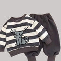 Fashionable Cartoon Long-Sleeve Sweatshirt Two-Piece Set For Little And Middle-Size Kids