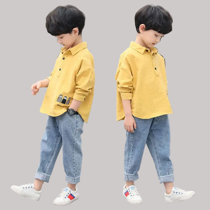 Children's Wear Boys Denim Pants Trend New Spring Fashion