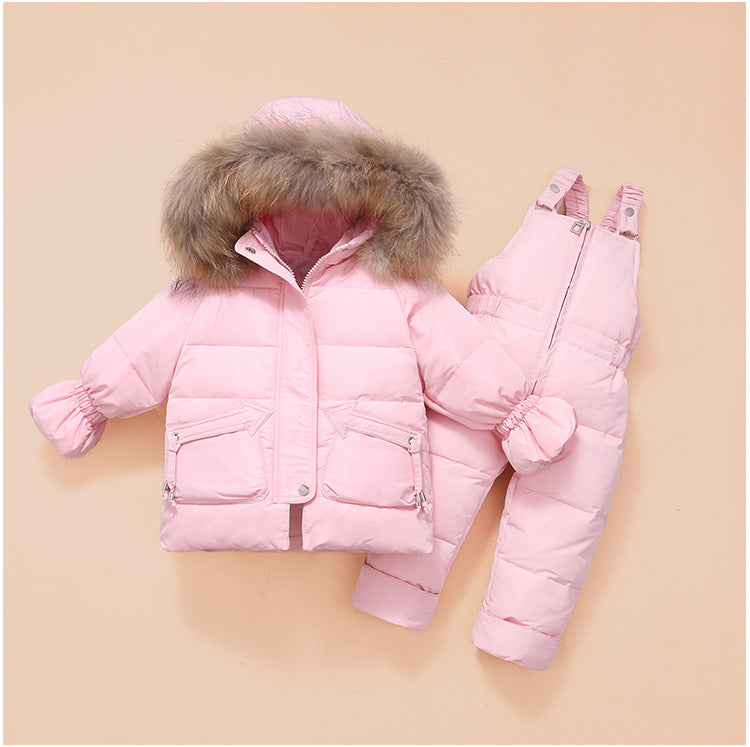Baby Down Suits, Two-Piece Winter Suits For Boys And Girls