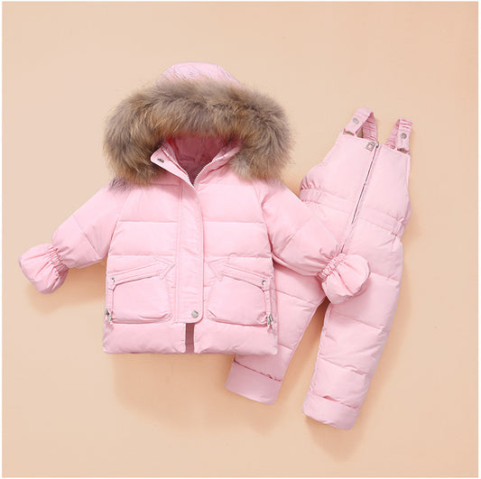 Baby Down Suits, Two-Piece Winter Suits For Boys And Girls