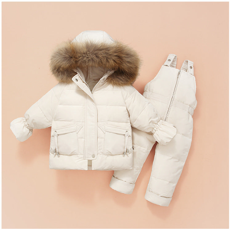 Baby Down Suits, Two-Piece Winter Suits For Boys And Girls