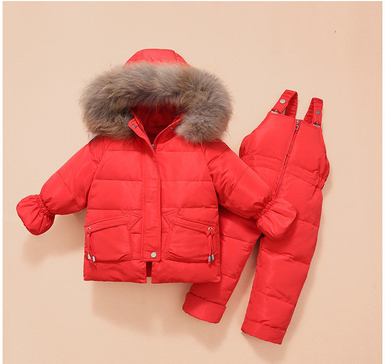 Baby Down Suits, Two-Piece Winter Suits For Boys And Girls