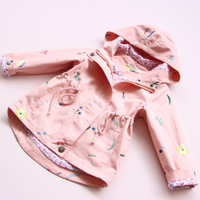 Children's Embroidered Windbreaker Jacket - Kidnor