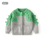 Little Dinosaur Knitted Boys' Cardigan Sweater - Kidnor