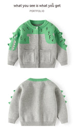 Little Dinosaur Knitted Boys' Cardigan Sweater - Kidnor