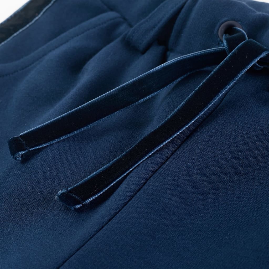 Pantaloni pentru copii cu garnitură neagră, bleumarin, mărimea 116
