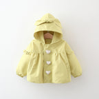 Mid-langer Kapuzen-Trenchcoat „Love“ für Kinder