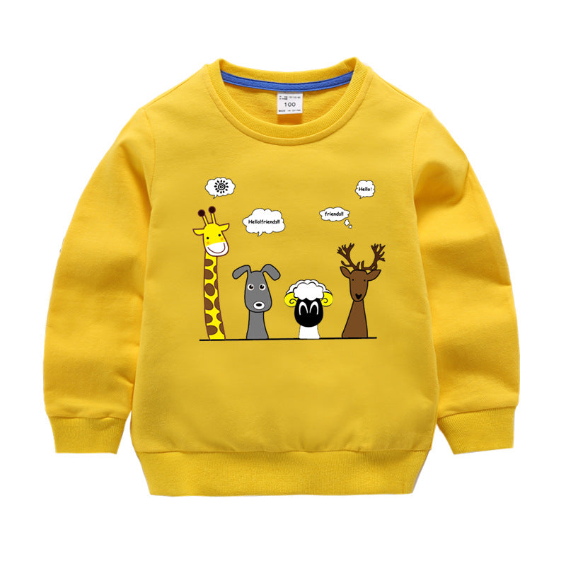 Spring and Autumn Long Sleeve Sweatshirt Baby Cotton Top - Kidnor
