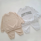 Boys  Sweatshirt Set Trendy Letter Print - Kidnor
