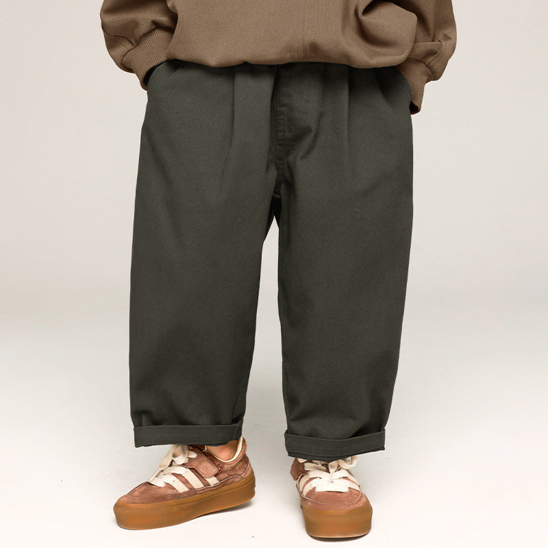 Boys' Casual Pants Solid Color Trousers Baggy Pants - Kidnor