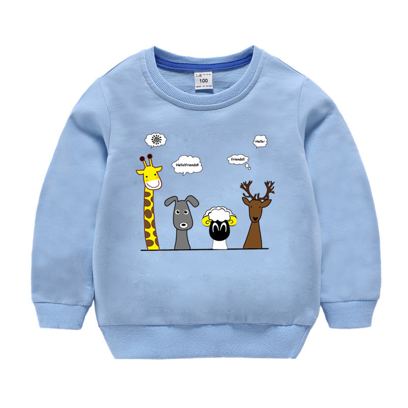 Spring and Autumn Long Sleeve Sweatshirt Baby Cotton Top - Kidnor
