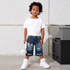 Washed Soft And Comfortable Boys Denim Shorts