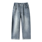 Trendy Men's Straight Loose Jeans Solid Color
