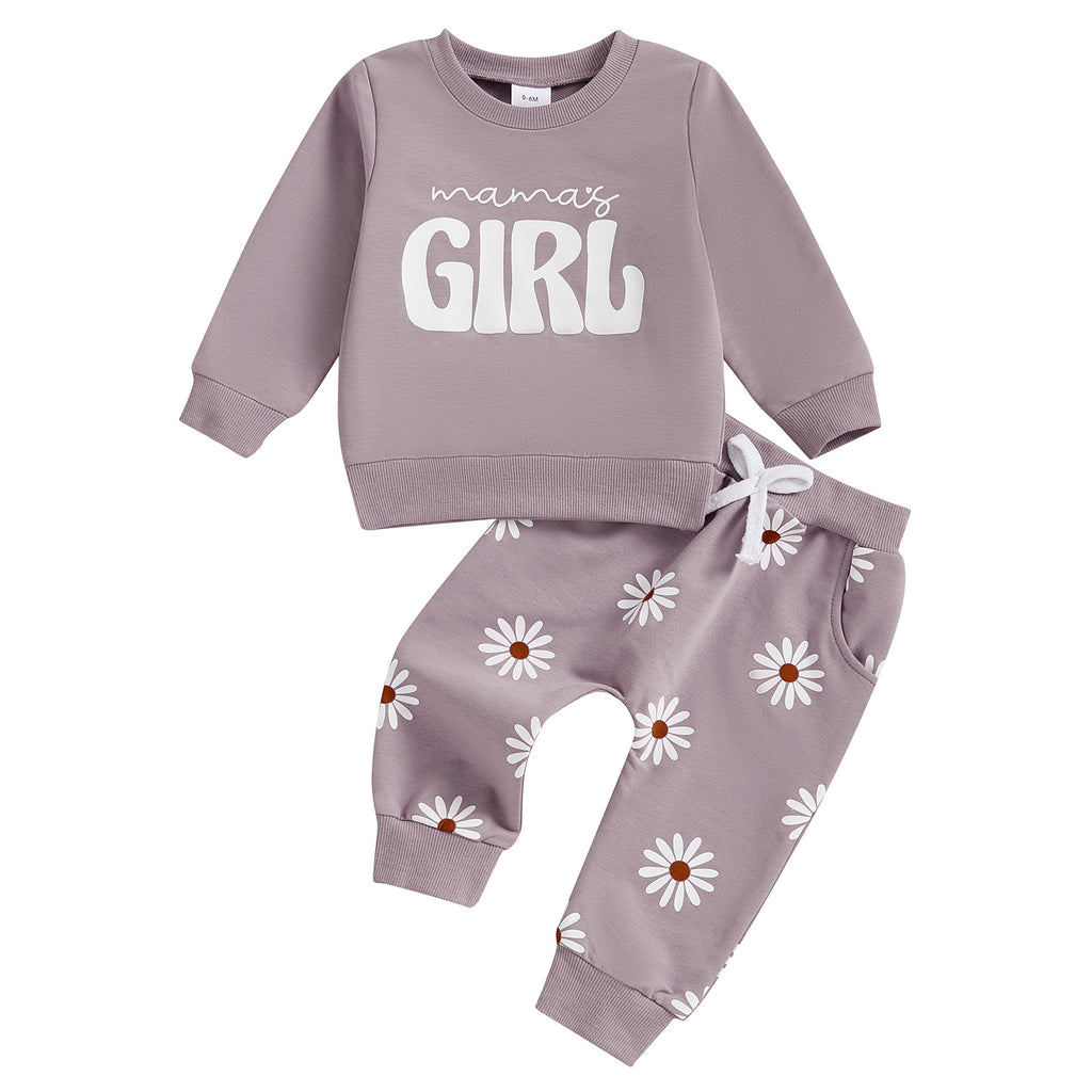 Kinder-Buchstaben-Sweater-Hosen-Anzug