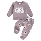 Kinder-Buchstaben-Sweater-Hosen-Anzug