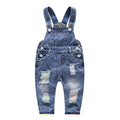 Boys' Fashion Simple Denim Suspender Pants - Kidnor