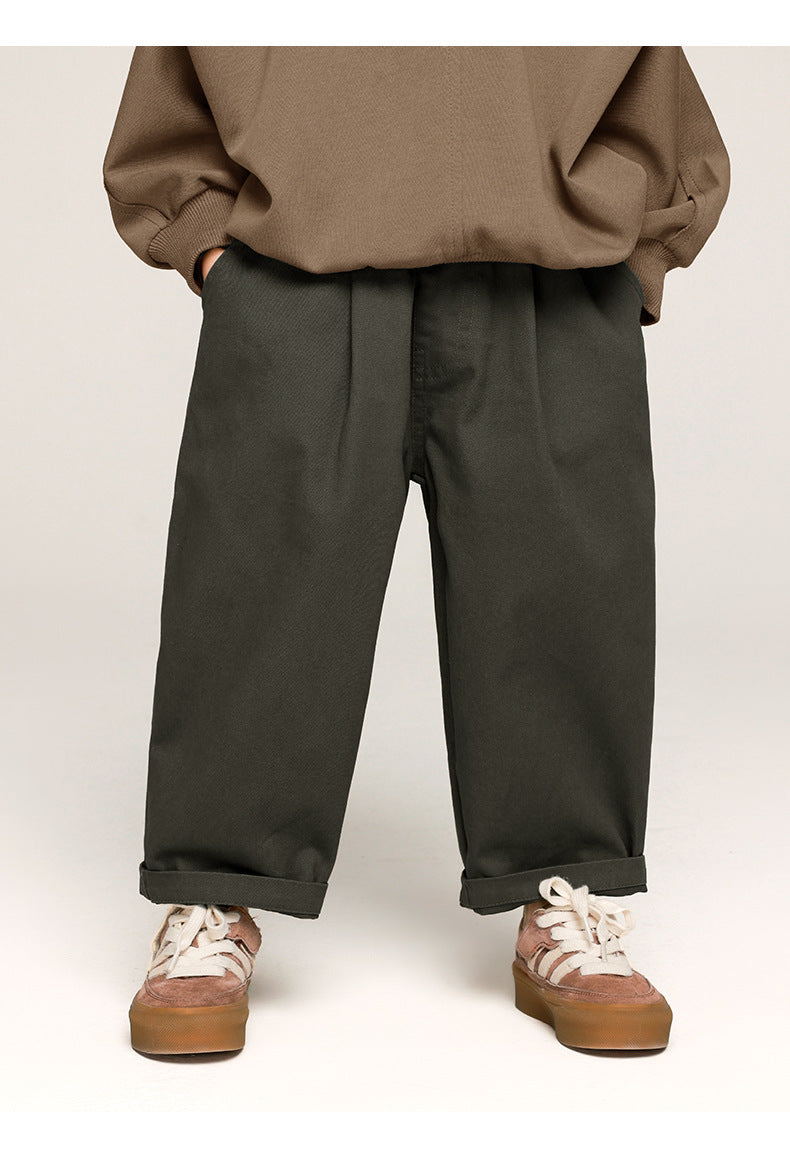 Boys' Casual Pants Solid Color Trousers Baggy Pants - Kidnor