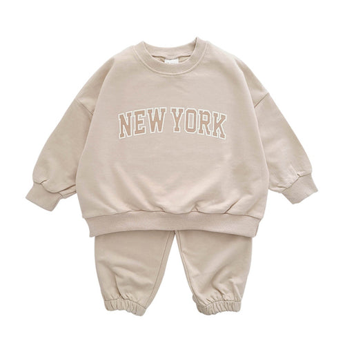 Boys  Sweatshirt Set Trendy Letter Print - Kidnor