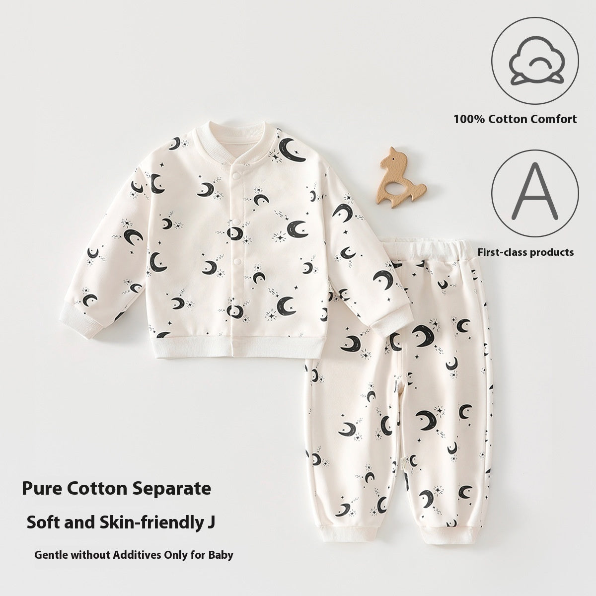 Baby-Pullover aus reiner Baumwolle für Frühling und Herbst, Kinderanzug für Jungen