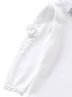 Children's Peter Pan Collar White Long-sleeved Bottoming Shirt