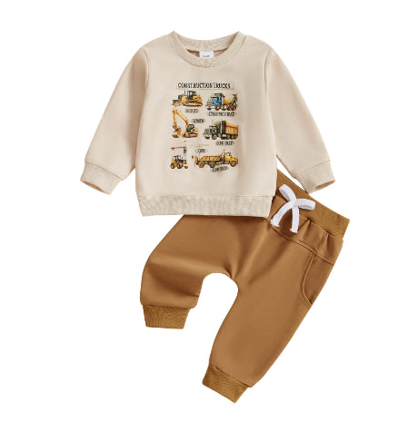 Jungen-Pullover mit LKW-Gebäude-Print