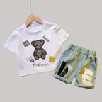 Summer New Cotton Baby Boy And Baby Girl Short-sleeved Shorts Two-piece Set