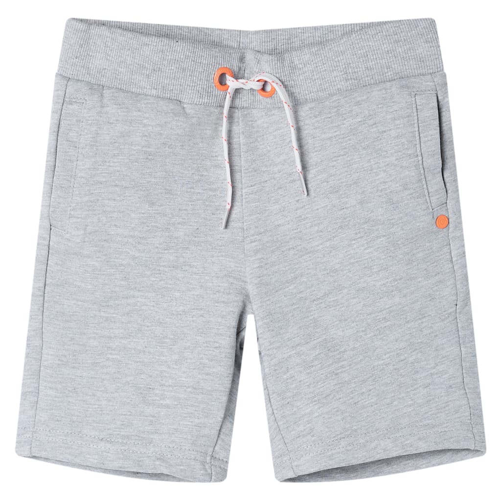 Children's shorts with drawstring, dark blue melange, size 104.
