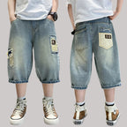 Boy Summer Clothing Shorts Thin Denim
