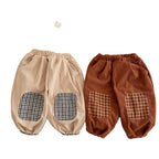 Baby Corduroy Check Pattren All-match Trousers