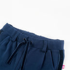 Pantaloni pentru copii cu garnitură neagră, bleumarin, mărimea 116