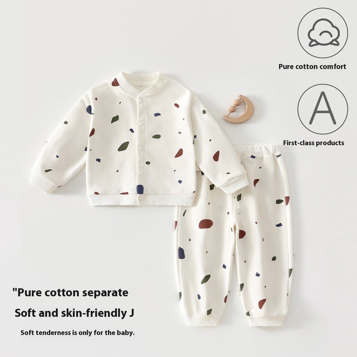 Baby-Pullover aus reiner Baumwolle für Frühling und Herbst, Kinderanzug für Jungen