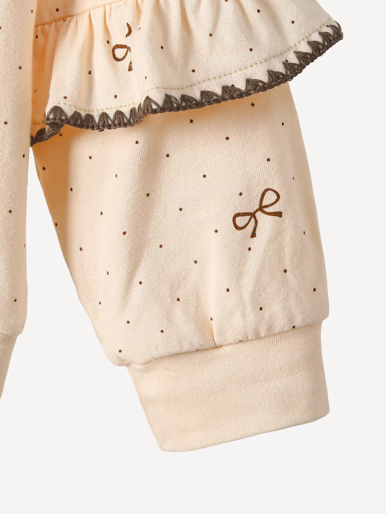 Children's Bowknot Ruffle Sleeve Top and Pants Set - Kidnor