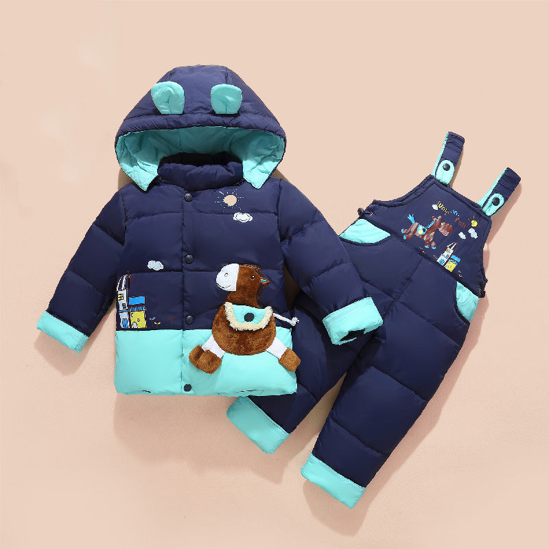 Winter Suit Thick Down Jacket Suit
