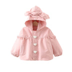 Mid-langer Kapuzen-Trenchcoat „Love“ für Kinder
