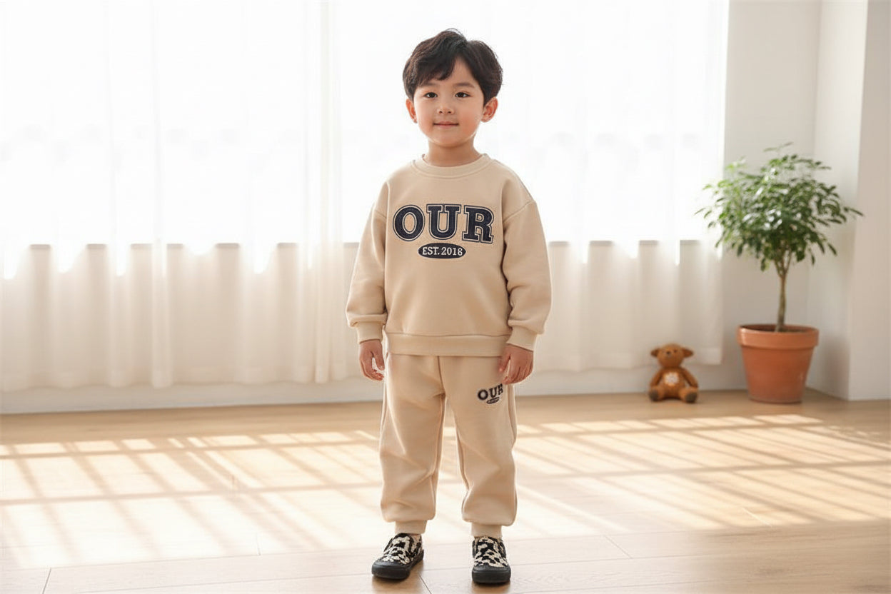 Kids’ Hoodie & Pants Set – Autumn & Winter