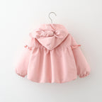 Mid-langer Kapuzen-Trenchcoat „Love“ für Kinder