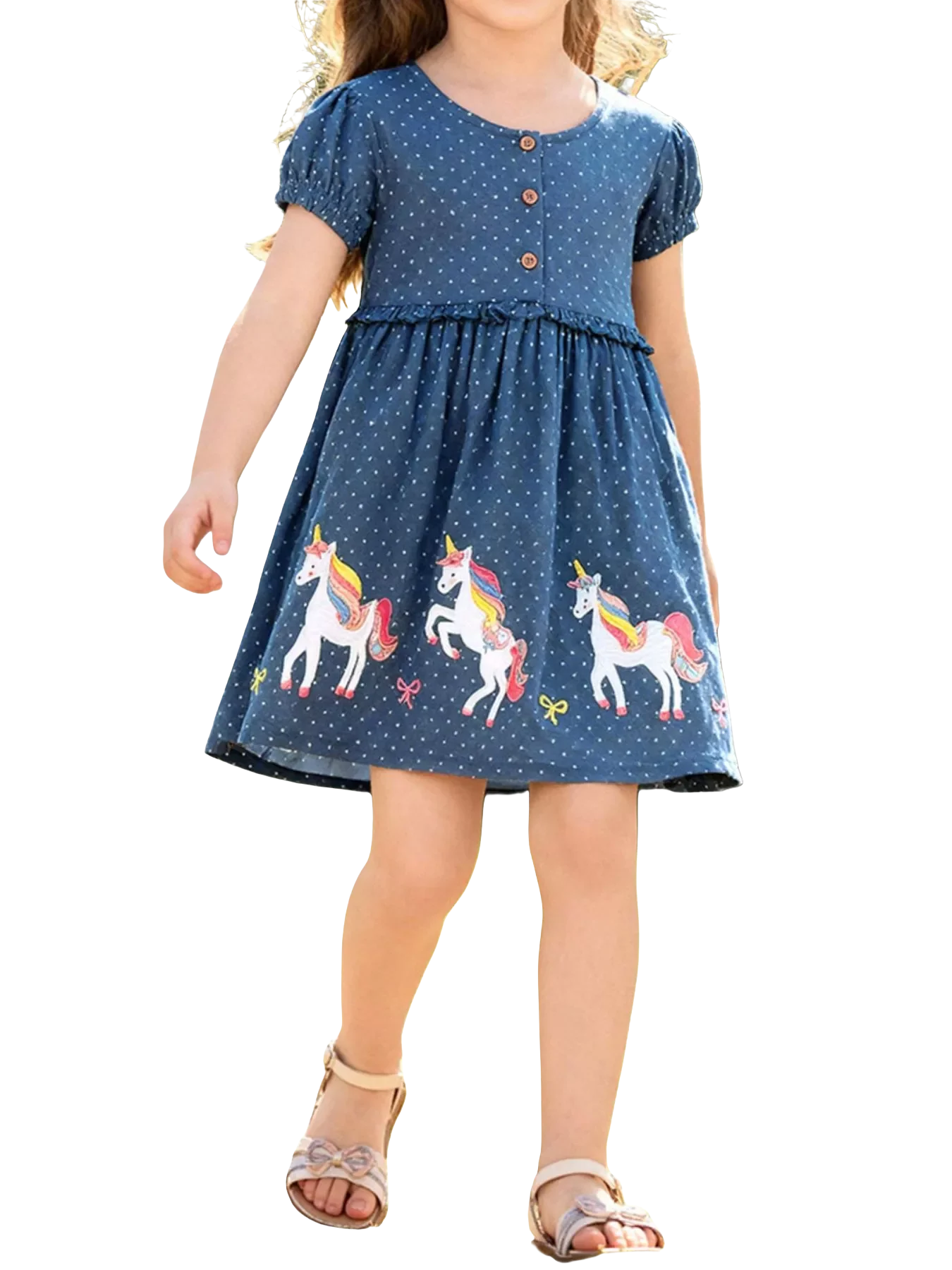 Children's Unicorn Short Sleeve Dress - Kidnor