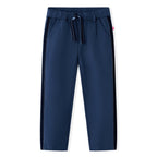 Pantaloni pentru copii cu garnitură neagră, bleumarin, mărimea 116